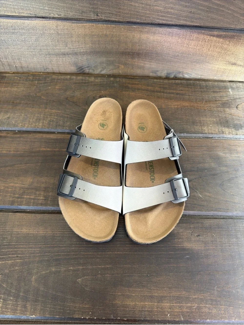 NEW Birkenstock Arizona Vegan Birko-Flor Ombré Black Sandals Slides Men Size 10